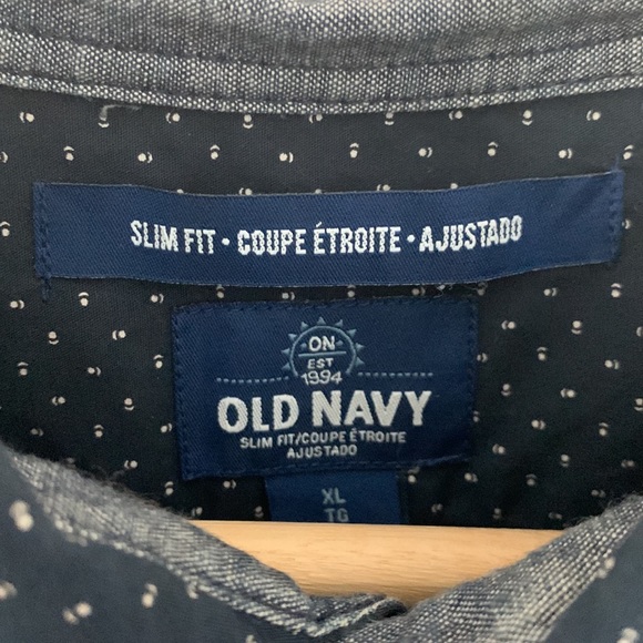 Navy Blue Old Navy Button-up Shirt - XL - Picture 3 of 3